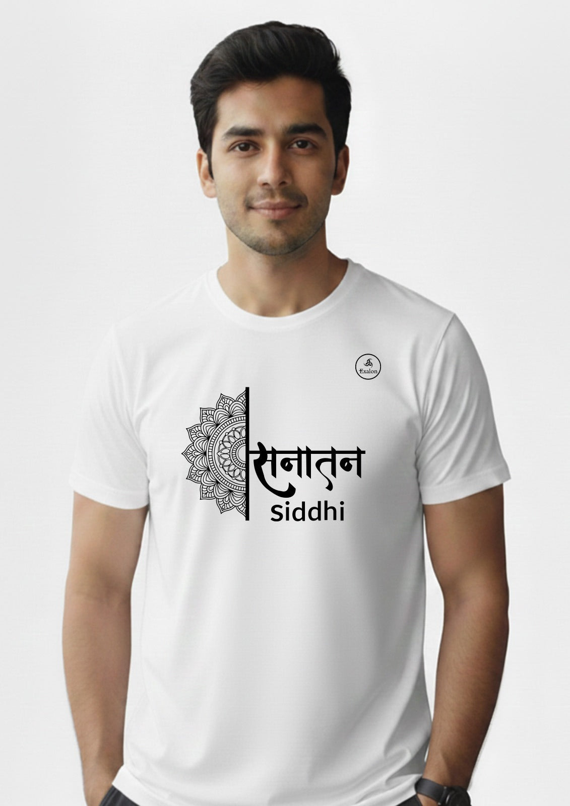 Sanatan Siddhi Mandala Polyester T-Shirt for Men | Spiritual Wear T-Shirt