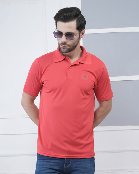 Coral Fitness Polo Tee for Men Breathable Workout Ready Style
