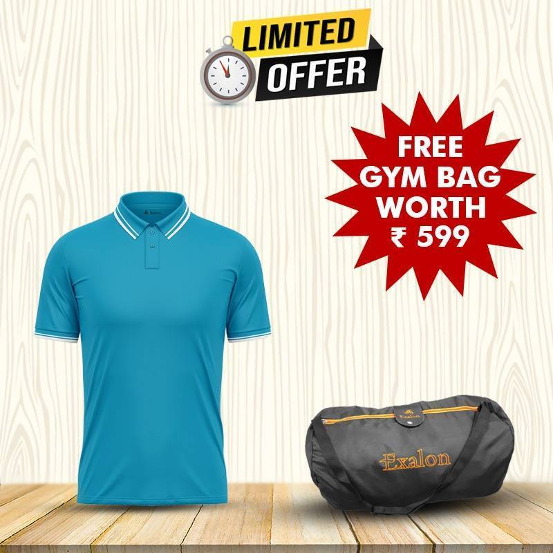Polo T-shirt With Gym Bags Combo