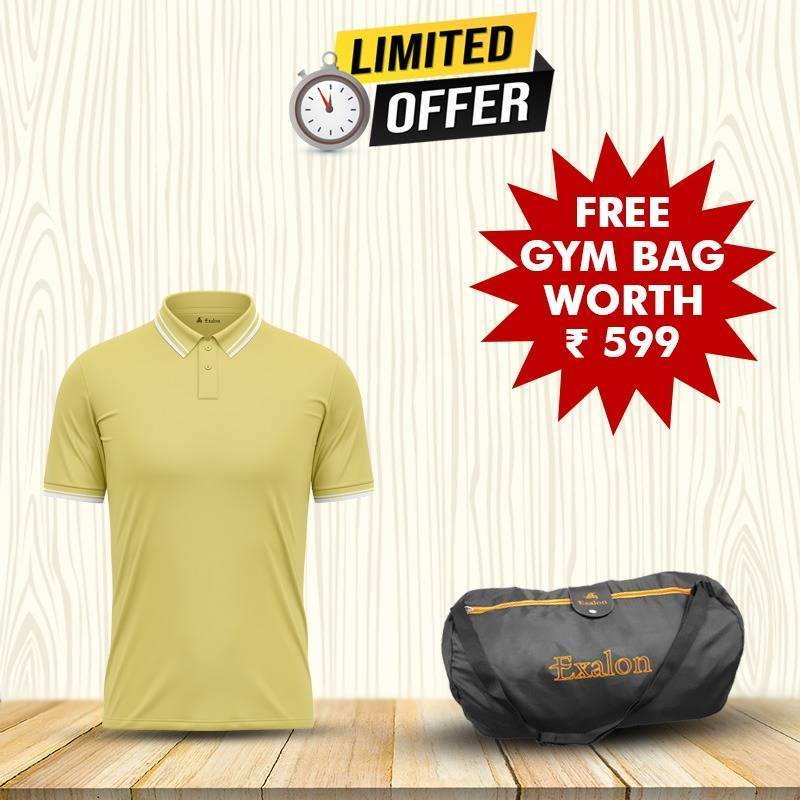Polo T-shirt With Gym Bags Combo