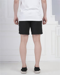 Black Performance Polyester Training Shorts for Men