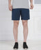 Navy Blue Performance Polyester Workout Shorts for Men