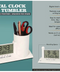 Smart White Digital Clock with Pen Holder and Temperature Display