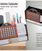 Wooden Perpetual Desk Calendar Organizer with Pen and Mobile Holder