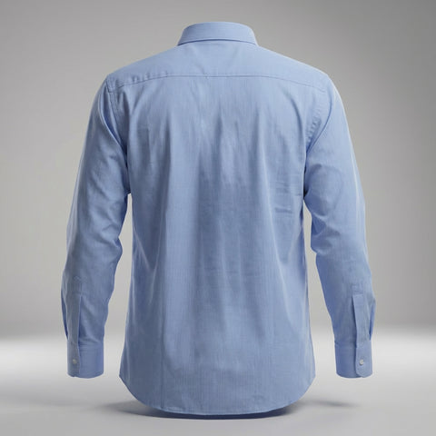 Steel Blue Filafil Formal Shirt for Men Smart Office Wear Style