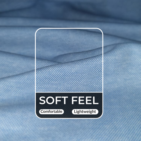 Men’s Sky Blue Polo T-Shirt with Subtle Contrast Detail
