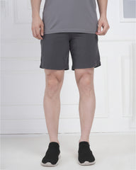 Charcoal Grey Quick-Dry Training Shorts with Zip Pockets