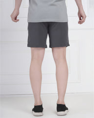Charcoal Grey Quick-Dry Training Shorts with Zip Pockets