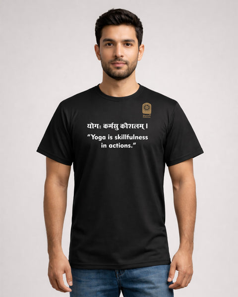 Yoga Karma Skillfulness Black Performance T-Shirt
